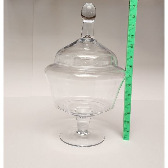 CC HOME FUNISHINGS Glass 8.5"Dx14.5" clear Jar W/Lid - Picture 2 of 7